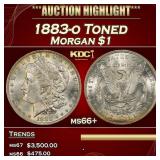 1883-o Morgan Dollar Toned $1 ms66+ SEGS