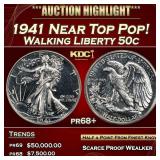 1941 Proof Walking Liberty Half Dollar Near Top Po