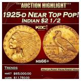 1925-d Gold Indian Quarter Eagle Near Top Pop! $2