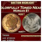 1879-s Morgan Dollar Colorfully Toned Near Top Pop
