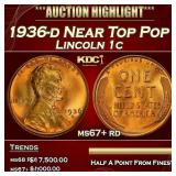 1936-d Lincoln Cent Near Top Pop 1c ms67+ rd SEGS
