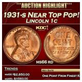 1931-s Lincoln Cent Near Top Pop! 1c ms66 rd SEGS