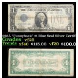 1928A $1 Blue Seal Silver Certificate "Funnyback"