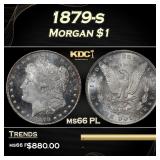 1879-s Morgan Dollar $1 Grades ms66 PL