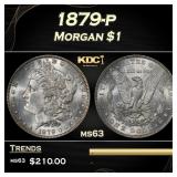 1879-p Morgan Dollar $1 Grades ms63