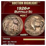 1926-p Buffalo Nickel 5c ms66+ SEGS