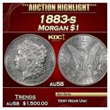 1883-s Morgan Dollar $1 au58 SEGS