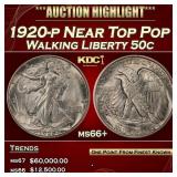 1920-p Walking Liberty Half Dollar Near Top Pop 50