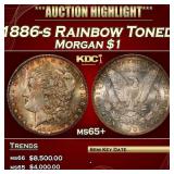 1886-s Morgan Dollar Rainbow Toned $1 ms65+ SEGS