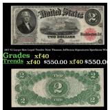 1917 $2 Large Size Legal Tender Note Thomas Jeffer