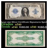 1923 $1 large size Silver Certificate Grades xf Si