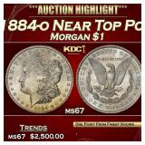 1884-o Morgan Dollar Near Top Pop $1 ms67 SEGS