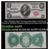 1891 $2 Large Size Silver Certificate "Windom Note