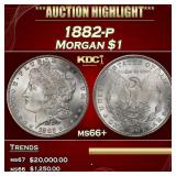 1882-p Morgan Dollar $1 ms66+ SEGS