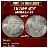 1878-p 8tf Morgan Dollar $1 ms66+ SEGS