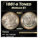 1881-s Morgan Dollar Toned $1 ms66+ SEGS