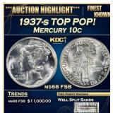 1937-s Mercury Dime TOP POP! 10c ms68 FSB SEGS