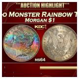 PCGS 1883-o Morgan Dollar Monster Rainbow Toned $1