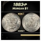 1883-p Morgan Dollar $1 Grades ms62+