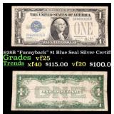 1928B $1 Blue Seal Silver Certificate "Funnyback"