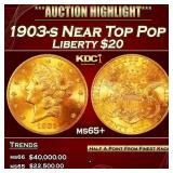 1903-s Gold Liberty Double Eagle Near Top Pop $20