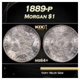 1889-p Morgan Dollar $1 Grades ms64+