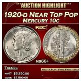 1920-d Mercury Dime Near Top Pop 10c ms66+ SEGS