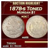 1878-s Morgan Dollar Toned $1 ms66 SEGS
