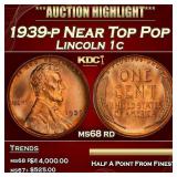 1939-p Lincoln Cent Near Top Pop 1c ms68 rd SEGS