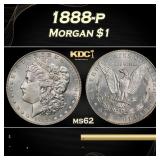 1888-p Morgan Dollar $1 Grades ms62