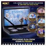 5 Coin Disney Frozen Gold Plated Round Collection