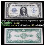 1923 $1 large size Silver Certificate Grades Selec