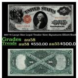 1917 $1 Large Size Legal Tender Note Grades Choice