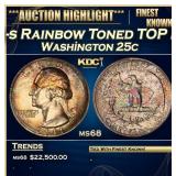 1941-s Washington Quarter Rainbow Toned TOP POP! 2
