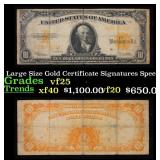 1922 $10 Large Size Gold Certificate Grades vf+ Si