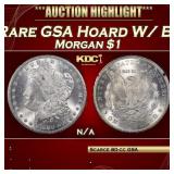 1880-cc Morgan Dollar Rare GSA Hoard W/ Box & COA