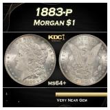 1883-p Morgan Dollar $1 Grades ms64+