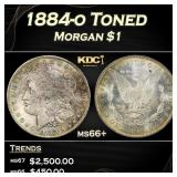 1884-o Morgan Dollar Toned $1 ms66+ SEGS