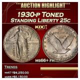 1930-p Standing Liberty Quarter Toned 25c ms66+ fh