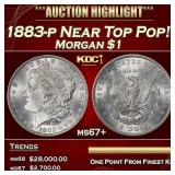 1883-p Morgan Dollar Near Top Pop! $1 ms67+ SEGS