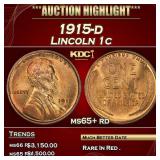 1915-d Lincoln Cent 1c ms65+ rd SEGS