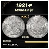 1921-p Morgan Dollar $1 Grades ms66