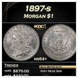 1897-s Morgan Dollar $1 Grades ms64+