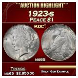 1923-s Peace Dollar $1 ms65 SEGS