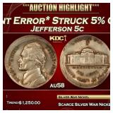 PCGS 1943-p *Mint Error* Struck 5% Off-Center Jeff