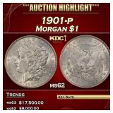 1901-p Morgan Dollar $1 ms62 USCG