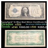 1928D $1 Blue Seal Silver Certificate "Funnyback"