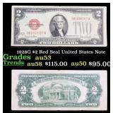 1928G $2 Red Seal United States Note Grades Select