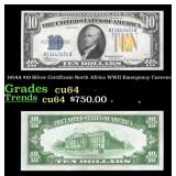 1934A $10 Silver Certificate North Africa WWII Eme