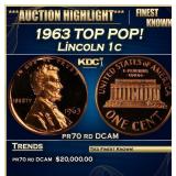 1963 Proof Lincoln Cent TOP POP! 1c pr70 rd DCAM S